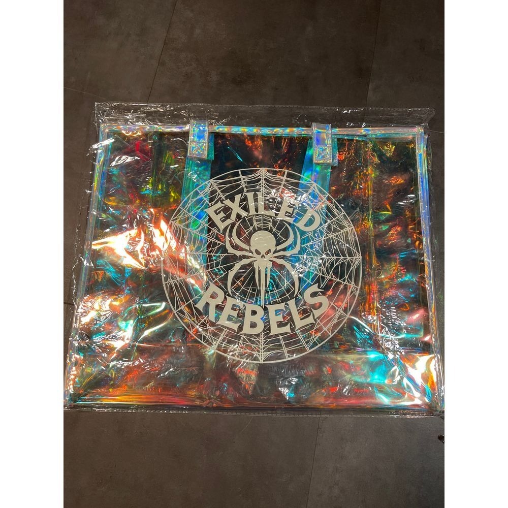 Holographic Spider Web Tote Bag - Unique Rave Accessory